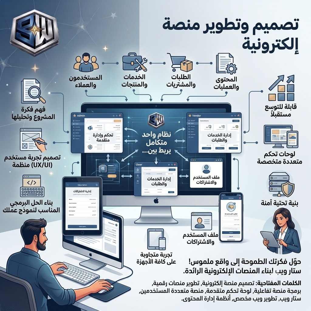 تصميم وتطوير منصة إلكترونية